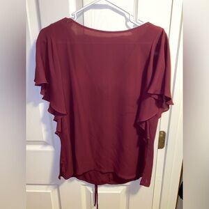 Burgundy loft blouse